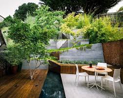 A japanese garden features specific natural elements water is another key element in a japanese garden design. Multi Layered Japanese Style Garden And Sitting Area