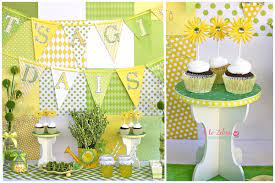 Daisy Baby Shower Green Baby Shower Spring Baby Shower Baby Shower Yellow