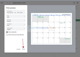 how to print your calendar google outlook