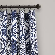 Making your own curtain panels for your windows gives you the freedom to choose your own fabric patterns and colors. Marvel Room Darkening Window Curtain Panel Set In 2021 Room Darkening Floral Room Blue Curtains Living Room