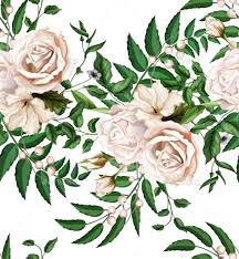 Vector Watercolor Rose Bouquet Seamless Pattern Patterns In Nature Vector Flowers Art Background