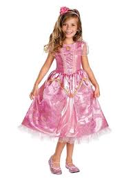 Deluxe Princess Aurora Pink Sparkle Girl Dress Headpiece Costume Disney Disguise Princess Aurora Costume Princess Costumes Sparkle Dress