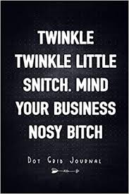 Nose quotations by authors, celebrities, newsmakers, artists and more. Twinkle Twinkle Little Snitch Mind Your Business Nose Bitch Dot Grid Journal Unique Humor Diary Notebook Funny Sarcasm Quote Cover Amazon Ca Journals Snarky Quotes Books