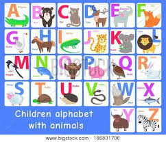 Funny cartoon animals in vector. Children Alphabet Vector Photo Free Trial Bigstock
