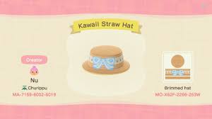 Cute Straw Hat Acnh Animal Crossing Qr Codes Clothes Animal Crossing Qr Animal Crossing Custom Designs