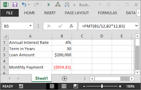 Calculate The Payment Of A Loan With The Pmt Function In