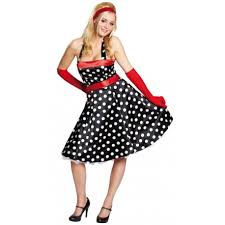 Deguisement robe année 50' inclus : Deguisement Annees 50 Femme Deguisement Robe Rock N Roll Robe A Pois