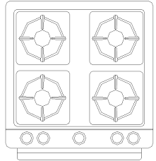 Frank lloyd wright building conservancy; 4 Burner Gas Stove In Dwg File Cadbull