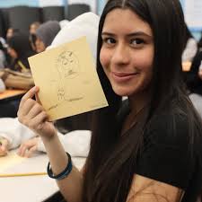 Miguel Puga @pugavida visits Mendez High School @mendezhs_jaguars 🎨 ✏️ 🎥  @eta_artsed @lausd_arts @dmart0213 @laloalcaraz1 @laschoolseast @laschools  @csi_lausd @drrivasforlastudents @partnershipla Repost from @code5photos •