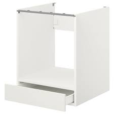 ENHET долен шкаф за фурна с чекмедже, Бяло | IKEA България