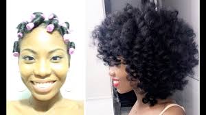 The best styling products for this style is one with a light, flexible hold like a setting lotion or mousse. Perm Rod Set Natural Hairstyle No Heat Youtube