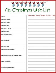 Create & share gift idea lists in a private, online family group. Christmas Wish List Template Free Word Templates