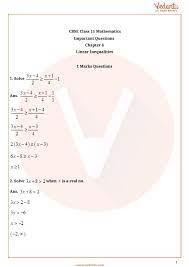Solving inequalities is similar to solving equations as in worksheet 2.2. Important Questions For Cbse Class 11 Maths Chapter 6 Linear Inequalities