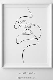 Aesthetic female line drawing poster, moon poster, boho painting, modern wall art, moon phases print, minimalist wall art. Minimal Line Illustration One Line Drawing Print Minimalist Face Minimalist Artwork Line Art Drawings Face Line Art