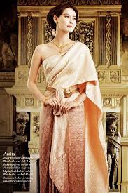 Pin By Sophea Higashi On Thai Traditional Dressing Thai Wedding Dress Traditional Outfits Thai Dress