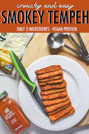 Easy Smokey Tempeh 3 Ingredients Only Super Facil Tempeh Ahumado Solo 3 Ingredientes Anagoesfit Tempeh Recipes Healthy Tempeh Recipes Vegan Tempeh Recipes