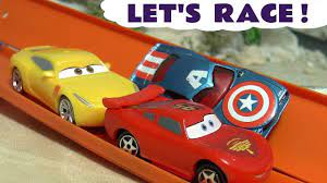 Cars Lightning Mcqueen Disney Cars Toys Race Stories With Hot Wheels Sup Disney Cars Toys Disney Cars Toy Car