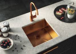 Undermount ceramic kitchen sinks ukcat test results. Midas Lalot Copper Undermount Kitchen Stainless Sink With Waste Luxury Tiles