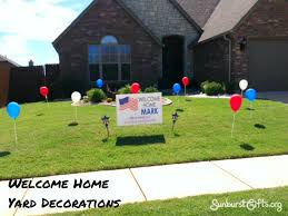 Put up your decorations to increase the festive atmosphere. Welcome Home Yard Decorations Thoughtful Gifts Sunburst Giftsthoughtful Gifts Sunburst Gifts