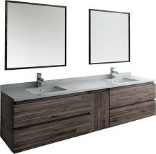 The shape and size can be strategic when trying to find the right modern bathroom mirror. Best Deal Fresca Formosa 84 Wall Hung Double Sink Modern Bathroom Vanity W Mirrors Fvn31 361236aca