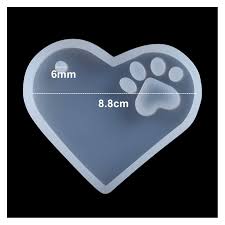Resin Molds Cat Paw Dog Tag Pendants Silicone Mold Heart MP3 Keychain  Hollow Epoxy Resin Molds for DIY UV Handmade Craft Making (Color : TR L  Heart) : Amazon.com.au: Kitchen & Dining