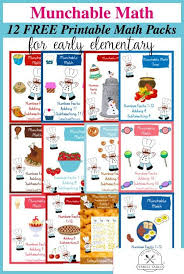Munchable Math 12 Free Printable Math Worksheet Packs Printable Math Worksheets Free Printable Math Worksheets Homeschool Printables