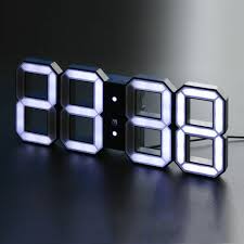 White White Digital Led Black Edition Clock Led Clock Clock Design White Clocks