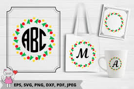 Download Christmas Wreath Monogram Svg Graphic By Magic World Of Design Creative Fabrica PSD Mockup Templates