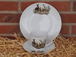 Kaffee Und Teegeschirr Wild Und Jagdmotive Auf Modernem Porzellan Porzellan Teegeschirr Motive