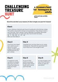 Challenging Treasure Hunt For Adults Lifestyle Freya Wilcox Treasure Hunt Clues Treasure Hunt Scavenger Hunt Riddles