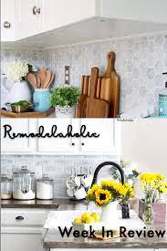 At the following examples you can find a lot creative ideas that will fit many tastes and styles. Remodelaholic Stunning Diy Backsplash Ideas For Your Kitchen And Bathrooms