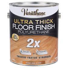 Maybe you would like to learn more about one of these? Varathane 1 Gal Clear Semi Gloss Ultra Thick 2x Water Based Floor Polyurethane 298273 The Home Depot