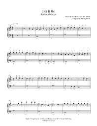 When i find myself in times of trouble mother mary comes to me speaking words of wisdom; Let It Be By The Beatles Piano Sheet Music Rookie Level