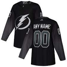 Keep track of our huge selection of tampa bay lightning practice, premier, authentic, throwback, customized jerseys and more. Men S Tampa Bay Lightning Adidas Black 2020 21 Alternate Custom Authentic Pro Jersey