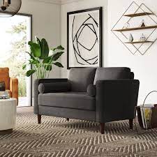 Garren 75.6 square arm sofa. Garren 52 4 Square Arm Loveseat From Mercury Row