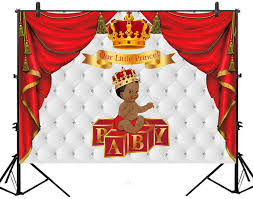 Buy Mocsicka Royal Baby Shower Backdrop Red And Gold Crown Curtain Blocks Little Prince Baby Shower Photo Background 7x5ft Ethnic Boy Baby Shower Backdrops Baby Shower Decorations Supplies Online In Turkey B07yqrjjw7
