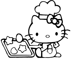 Hello kitty e il piu noto personaggio dellazienda giapponese sanrio. Stampa Disegno Di Hello Kitty In Cucina Da Colorare