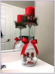 16 Christmas Decorations From The Dollar Store Aux Pays Des Fleurs Com Dolla Wine Glass Candle Holder Christmas Wine Glass Candle Holder Christmas Decor Diy