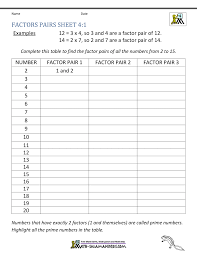 Factoring is basically a verb that tells us that we need to find the factors of base of the problem we are presented with. Factors And Multiples Worksheet