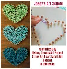 This simple technique makes it so that the two halves of with that, you've finished your miniature string art! Valentines Day String Art Hearts Valentine History Lesson Art Project Discussion