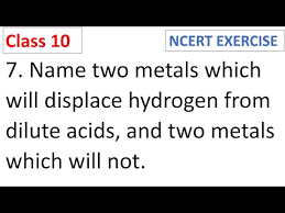 Which Metals Will Displace Hydrogen From An Acid In The Activity Series Of  Metals? | Socratic
