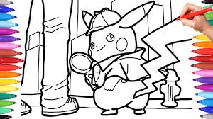 Check spelling or type a new query. Detective Pikachu Coloring Pages For Kids How To Draw Pokemon Detective Pikachu For Kids Youtube
