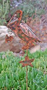 Pelican Garden Art Metal Yard Art Plant Stake Copper Garden Art Outdoor Sculpture Ocean Art Beach Bird Garden Sign Yard Art Metal Yard Art Metal Garden Art