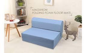 Sleeper chair folding foam bed. Amazon Com Magshion Futon Furniture Sleeper Chair Folding Foam Bed Choose Color Sized Single Twin Or Full Single 5x23x70 Dark Grey Kitchen Dining