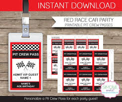See more ideas about nascar, racing, nascar racing. Race Car Party Pit Crew Pass Printable Insert Instant Etsy In 2021 Race Car Birthday Party Race Car Party Cars Party