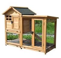 Poulet Poulet Canard Cage d'habitat à la volaille, maison en bois  extérieure pour petits animaux avec pentes, course et clôture métallique :  ...