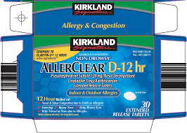We provide the best prices for original brand products. Buy Kirkland Signature Allerclear D 12 Hr Loratadine Pseudoephedrine Sulfate 5 120 Mg 1 Mg 1 Costco Wholesale Company