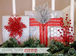 Faux Wrapped Presents Decorations Christmas Gift Decorations Christmas Wrapping Christmas Gift Wrapping