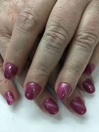 Black And Pink Cat Eye Nails Magnetic Pink Cat Eye Gel Nails Nails Gel Nail Designs Cute Nails