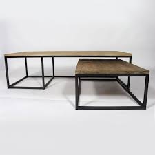 Table Basse Industrielle Gigogne Table Basse Table Basse Bois